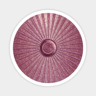 pink geometric design - retro circus Magnet